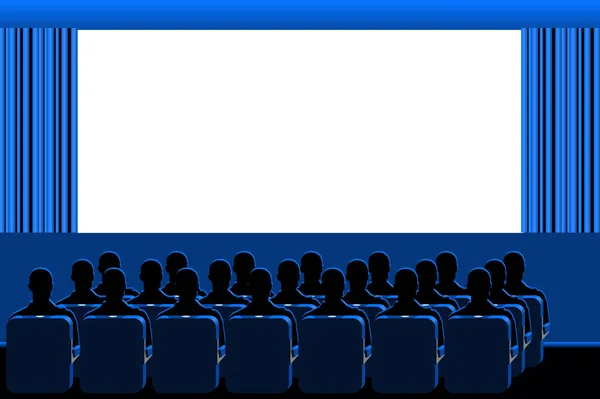 Cinema Blue Room Image Vector Illustration — Stock Vector