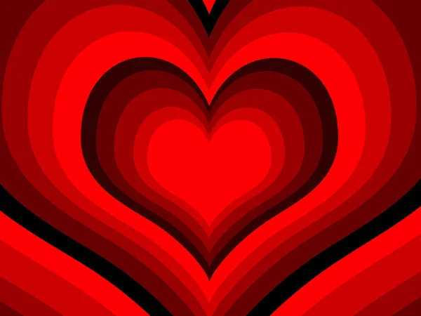 Ουράνιο Τόξο Καρδιές Διάνυσμα Εικονογραφημένο Φόντο — Διανυσματικό Αρχείο
