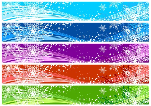 Christmas Banners Internet 468X60 730X90 Sizes Space Your Text — Stock Vector