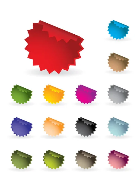 Ensemble Étiquettes Colorées Ensembles Dans Mon Portefeuille — Image vectorielle