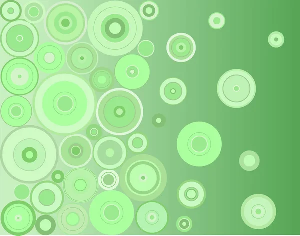 Upravitelný Vektorový Design Zelených Kruhů — Stockový vektor
