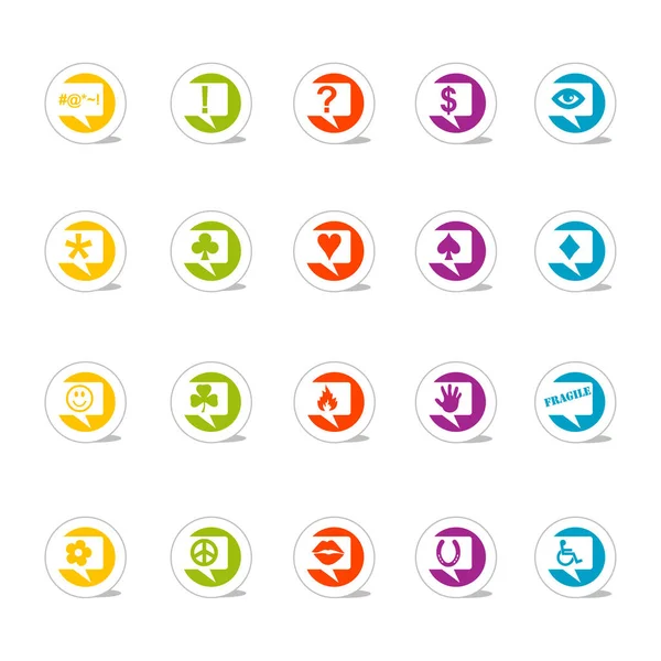 Simplecons Icon Series Thought Bubble Set 캐스트 도우가 단순하고 아이콘 — 스톡 벡터