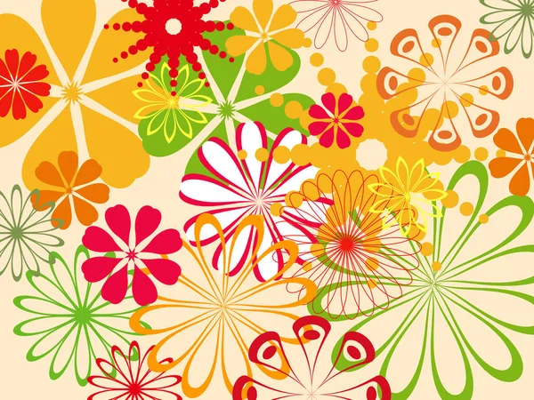 stock vector colorful abstract flower pattern vector illustration