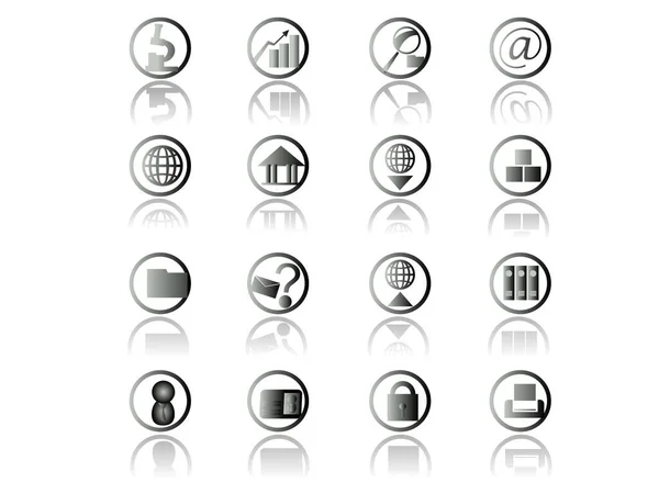 Web Icon Set Geschikt Voor Elke Vorm Van Website Gebruiken — Stockvector