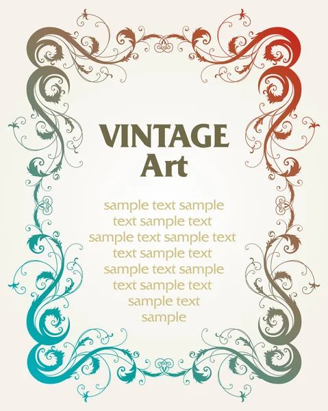 Vector Vintage Template Frame — Διανυσματικό Αρχείο