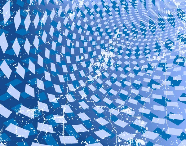 Abstract Bewerkbare Vectorachtergrond Van Blauwe Diamantvormen Met Grunge Een Aparte — Stockvector