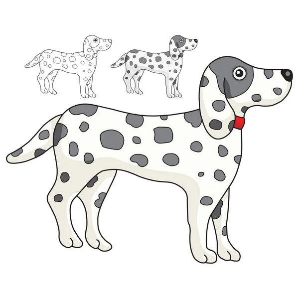 Desenho Animado Bonito Cão Ilustração — Vetor de Stock