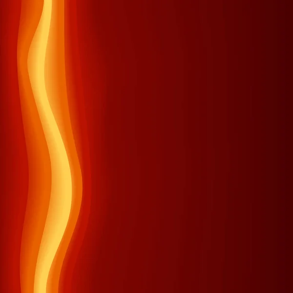 Квадратний Темно Червоний Фон Сучасними Абстрактними Кривими Яскраво Жовтому Помаранчевому — стоковий вектор
