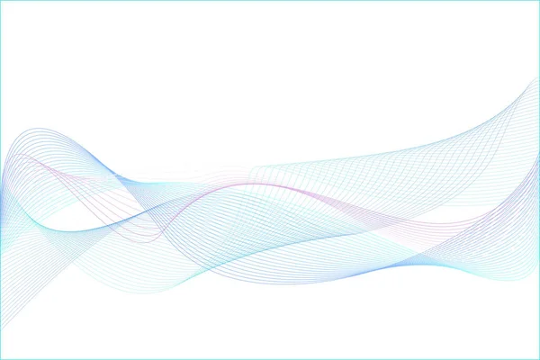 抽象的な波は オーバーレイとして素晴らしい 6色のグローバルカラーの使用 ブレンド — ストックベクタ