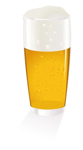 Cold Beer Glass Vector Illustration — Stock Vector