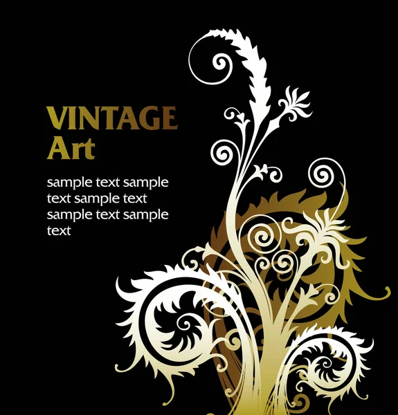 Cadre Modèle Vintage Vectoriel Dans Style Fleur — Image vectorielle
