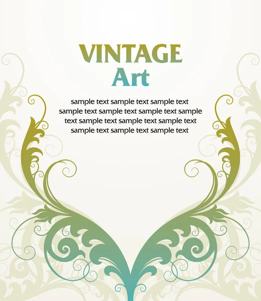 Векторный Винтажный Шаблон Рамки Цветочном Стиле — стоковый вектор