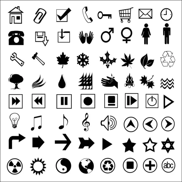Vector Illustration Assorted Web Icons — Stock Vector
