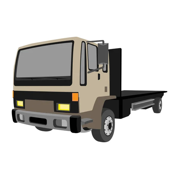 Brown Non Gradiented Truck Vector Illustration — Stock Vector