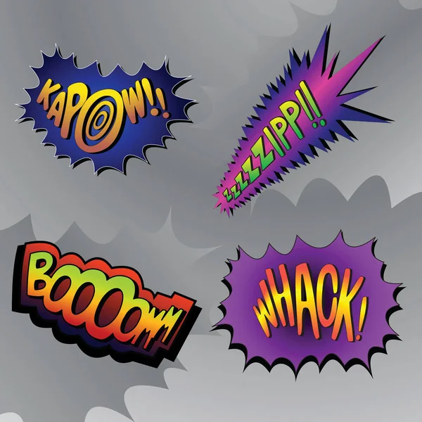 Superhero Bashing Bulles Combat Comiques Super Héros — Image vectorielle
