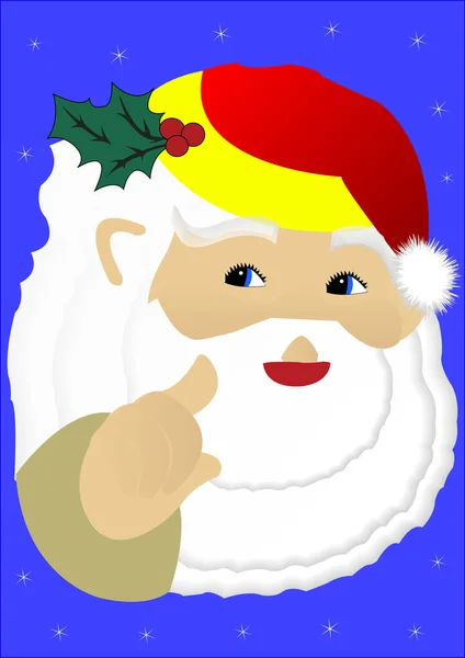 圣诞老人圣诞贺卡背景 — 图库矢量图片