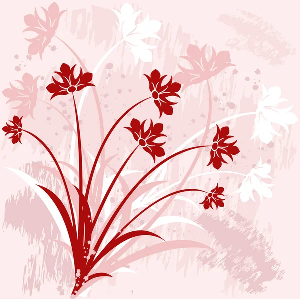 Bloemen Achtergrond Vector Afbeelding Vector Illustratie — Stockvector