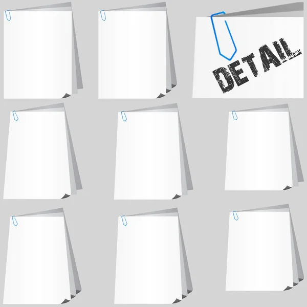 Collection Variantes Sur Paperclipped Papers Entièrement Adaptable Vos Propres Goûts — Image vectorielle