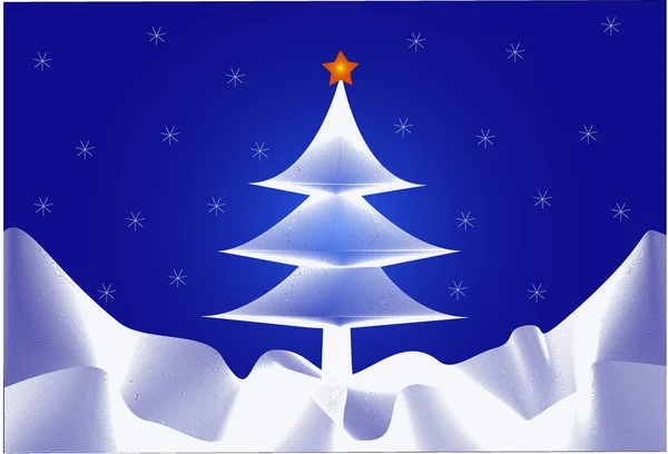 Vánoční Stromek Hvězda — Stockový vektor