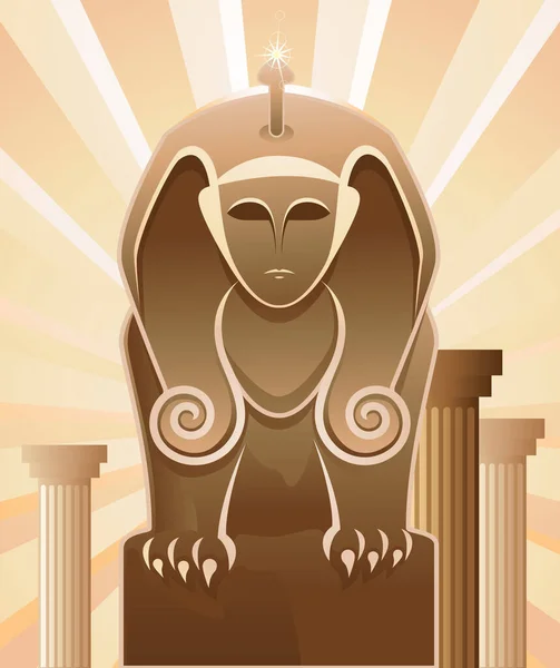 Sphinx Image Vector Illustration — Stock Vector