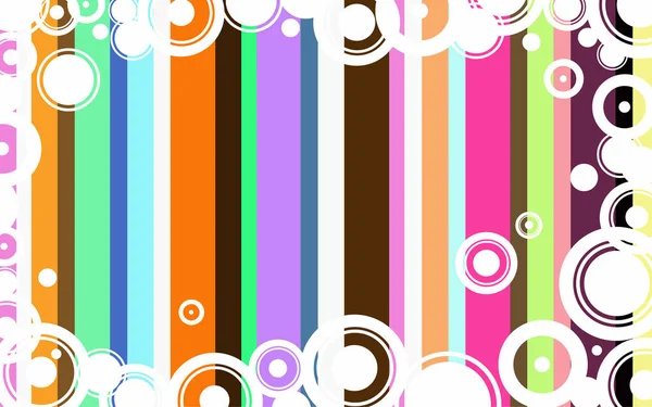 Color Achtergrond Met Witte Cirkels Overlay — Stockvector