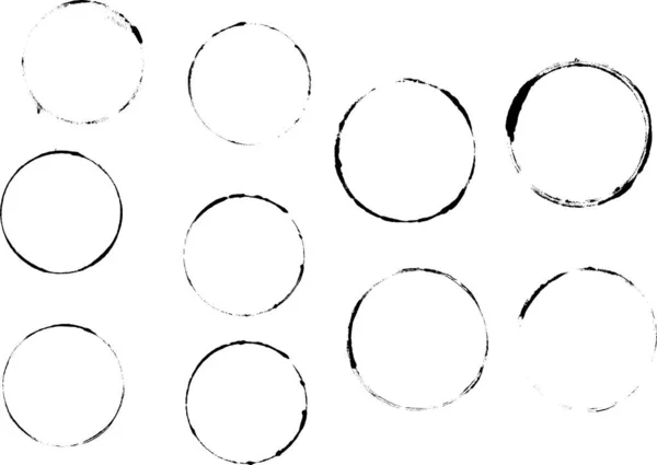 Grunge Cup Ringe Detailliertes Vektor Grunge Element — Stockvektor