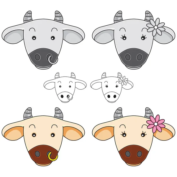 Perfect Pair Cow Love — Stock Vector