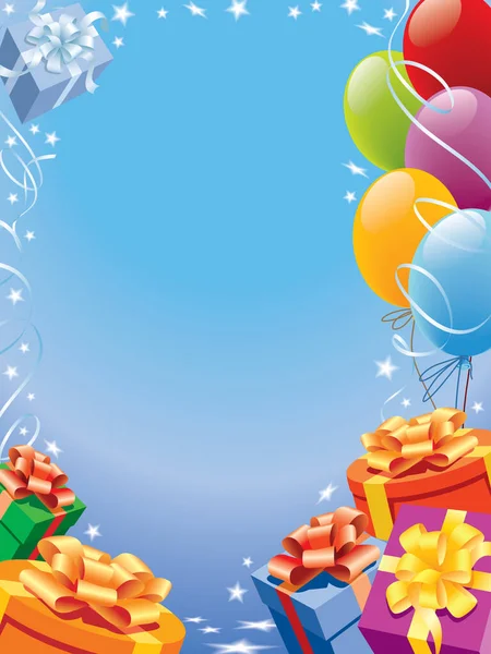准备过生日和派对的气球装饰 — 图库矢量图片