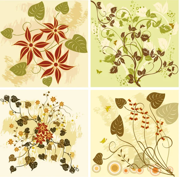 Floral Backgrounds Vector Image Vector Illustration — 스톡 벡터
