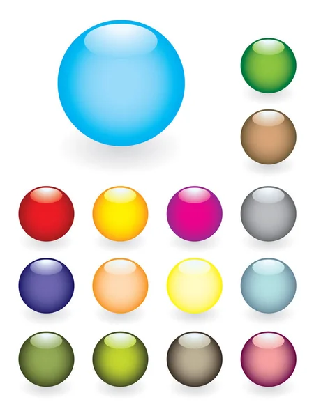 Colourful Button Set More Button Sets Portfolio — Stock Vector