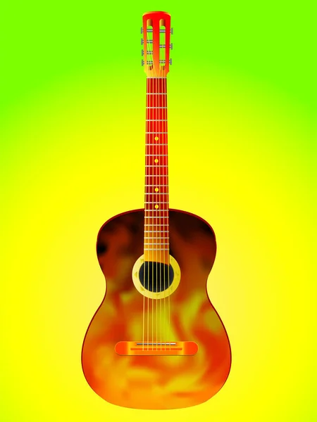 Instrument Musique Une Guitare Dans Vecto — Image vectorielle