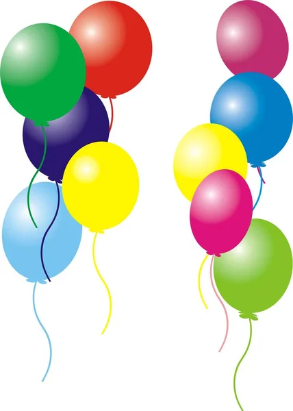 Ballons Lumineux Pour Célébrer Les Événements Vie — Image vectorielle