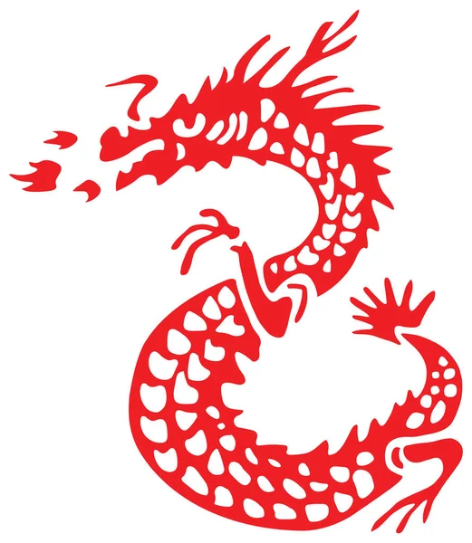 Une Illustration Vectorielle Dragon — Image vectorielle