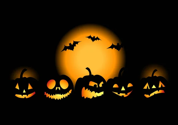 Halloween Noci Pozadí Vektorové Ilustrace — Stockový vektor