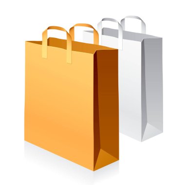 Vektör illüstrasyon ekolojik kağıt çanta