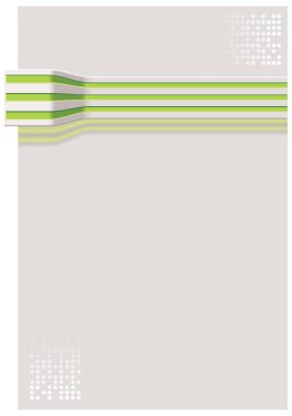 Gri arkaplanda yeşil çizgili gri kablo ve noktalar