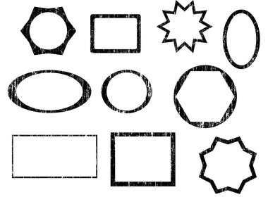 Vektör biçiminde 10 Grunge Stamps