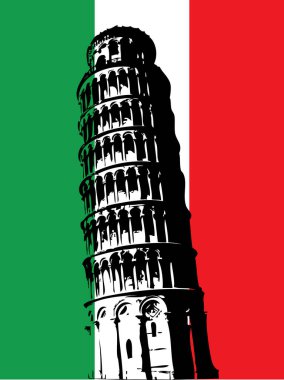 Pisa kulesini temsil eden bir vektör