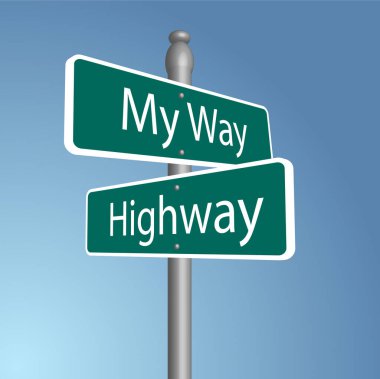 Kesişen yollar resmi imzalar - renk çizimi