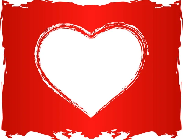Vector Love Heart Form Weißer Herzbereich Ist Transparent Dass Über — Stockvektor