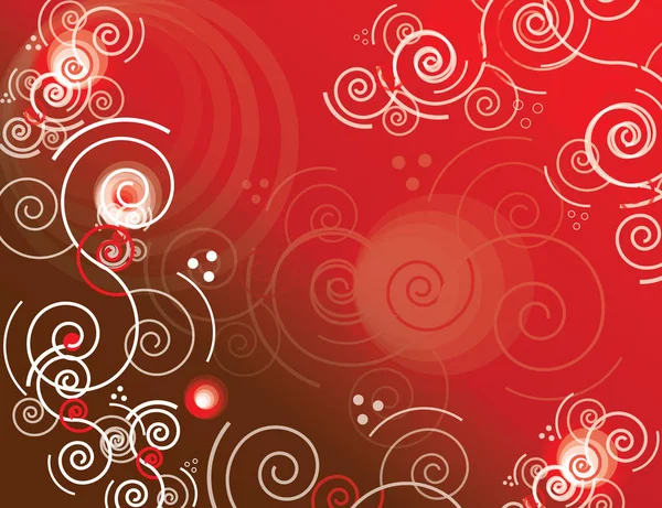 現代的な 曲線的な形状の赤の背景 — ストックベクタ