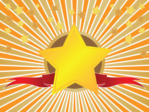 Award illustration. Stars and ribbon.