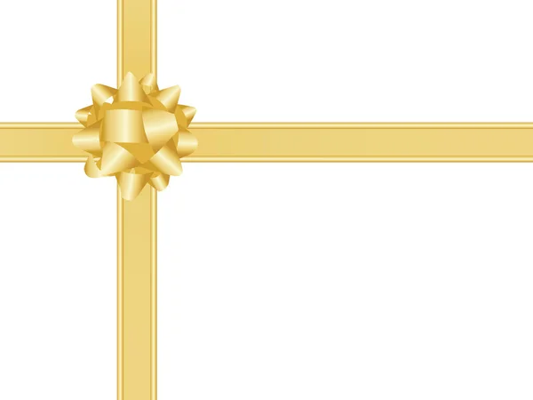 Kultainen Rusetti Nauhat Lisää Joulukuvia Kansiooni — vektorikuva