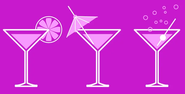 Martini Immagine Illustrazione Colori — Vettoriale Stock