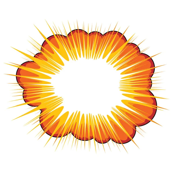 Zone Appel Explosif Orange Pour Texte Sur Fond Blanc — Image vectorielle