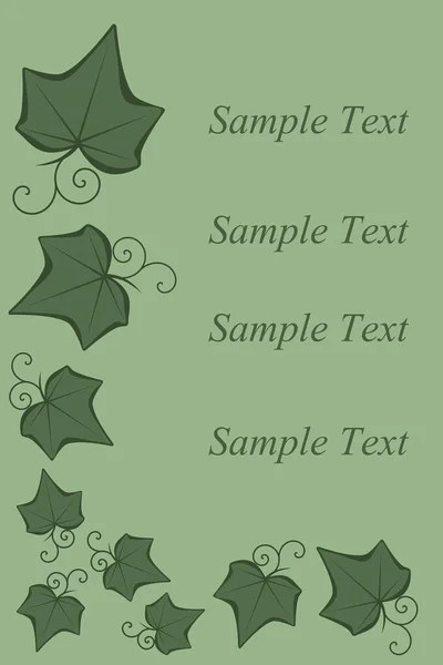 Murgröna Bakgrund Design Lägga Till Din Text — Stock vektor