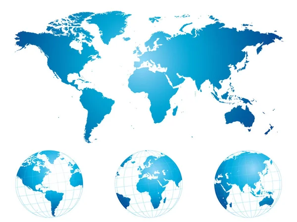 Mapa Del Mundo Dibujado Mano Altamente Detallado Globos Por Favor — Vector de stock