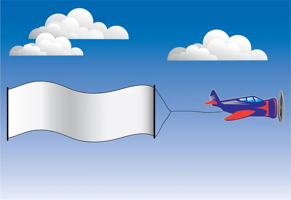 熱風宣伝用航空機画像のイラスト カラーイラスト — ストックベクタ