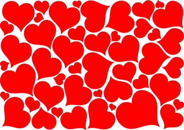 Красные Сердца Валентина Фон — стоковый вектор