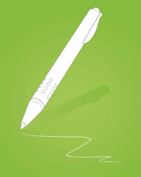 Office Suite Ball Pen Vector Illustration — 스톡 벡터